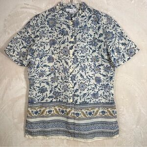 Anna And Frank 100% Silk Florala Shirt